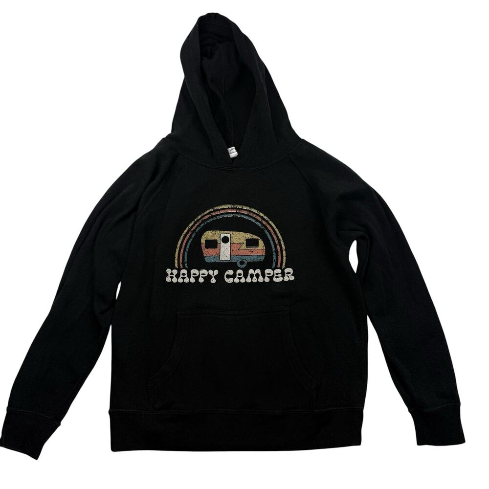 Rivet Apparel Happy Camper Hoodie Sweatshirt, Size Youth S